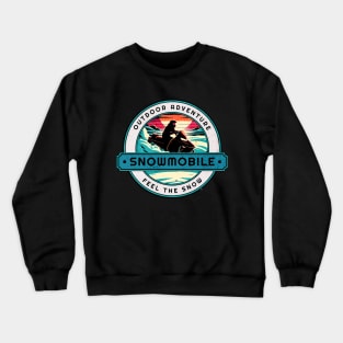 Snowmobile Outdoor Adventure Design Crewneck Sweatshirt